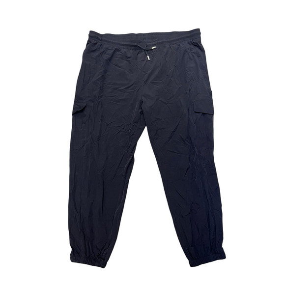 Design In Italy Pants - Luxury Women Plus Elastic Waist Fit Mid Rise Athletic Joggers Size 4X Black